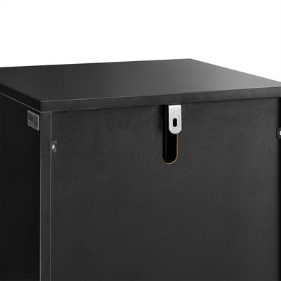 SoBuy BZR203-SCH Mobilier de baie pentru toaletă, dulap de depozitare îngust cu ușă din bambus, dulap de toaletă modern, care economisește spațiu pentru baie, toaletă, bucătărie 30x30x90cm