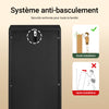 SoBuy BZR203-SCH Mobilier de baie pentru toaletă, dulap de depozitare îngust cu ușă din bambus, dulap de toaletă modern, care economisește spațiu pentru baie, toaletă, bucătărie 30x30x90cm