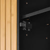 SoBuy BZR204-SCH Dulap suspendat de baie cu oglindă – Dulap de perete pentru baie din MDF – Etajeră de perete, depozitare flexibilă, instalare ușoară – Dulap WC suspendat, Negru, 50x20x45cm