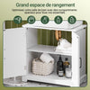 SoBuy BZR205-W Dulap sub chiuvetă baie 60 cm, Dulăpior de depozitare sub lavoar cu rafturi reglabile, Mobilier compact rezistent la umiditate din lemn, Alb