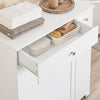 SoBuy BZR214-W Dulap de Baie cu Coș de Rufe, Coloană de Depozitare cu 1 Sertar și Compartiment Glisant, Dulap de Baie Impermeabil 78x38x90cm, Ideal pentru WC, Chiuvetă, Toaletă
