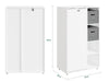 SoBuy BZR218-W Meuble Salle de Bain avec Panier à Linge - Armoire de Rangement avec 2 Paniers en Tissu Colonne Salle de Bain Gain de Place Meuble Linge Sale Blanc pour Buanderie