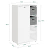 SoBuy BZR218-W Meuble Salle de Bain avec Panier à Linge - Armoire de Rangement avec 2 Paniers en Tissu Colonne Salle de Bain Gain de Place Meuble Linge Sale Blanc pour Buanderie