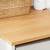 SoBuy BZR224-WN Meuble au-dessus du Lave-Linge 66×60×127 cm – Plan de Travail + Étagère avec Garde-Corps, Sans Panneau Arrière, Blanc et Naturel