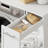 SoBuy BZR229-W Meuble Lave-Linge avec Porte et Tiroir Coulissant – Armoire de Buanderie Encastrable – 90×60×88 cm, Blanc