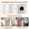 SoBuy BZR229-W Meuble Lave-Linge avec Porte et Tiroir Coulissant – Armoire de Buanderie Encastrable – 90×60×88 cm, Blanc