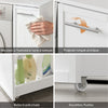 SoBuy BZR229-W Meuble Lave-Linge avec Porte et Tiroir Coulissant – Armoire de Buanderie Encastrable – 90×60×88 cm, Blanc