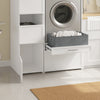 SoBuy BZR232-W Armoire de Rangement 4 Portes pour Buanderie – Compartiments Ouverts et Étagères – 60×40×186,4 cm, Blanc