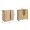 SoBuy BZR235-N Meuble sous-Vasque à Poser 60 cm – Meuble sous Lavabo Chêne Clair Style Scandinave avec Porte-Serviette Intégré – 60×30×60 cm, Charge 30 kg