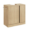 SoBuy BZR235-N Meuble sous-Vasque à Poser 60 cm – Meuble sous Lavabo Chêne Clair Style Scandinave avec Porte-Serviette Intégré – 60×30×60 cm, Charge 30 kg