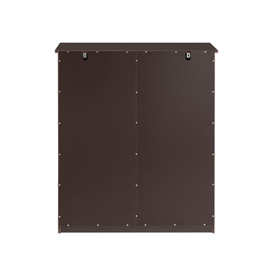 SoBuy BZR33-BR Meuble Bas de Salle de Bain Armoire Toilette avec 2 Tiroirs et 2 Paniers