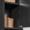SoBuy BZR34-SCH Dulap coloană de baie 20 cm - Dulap de depozitare îngust cu sertar și rafturi reglabile - Dulap de baie compact pentru WC, spații mici - Negru, MDF, 20x20x180cm