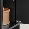 SoBuy BZR34-SCH Dulap coloană de baie 20 cm - Dulap de depozitare îngust cu sertar și rafturi reglabile - Dulap de baie compact pentru WC, spații mici - Negru, MDF, 20x20x180cm