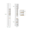 SoBuy BZR34-WN Dulap Îngust 20 cm – Coloană WC Salvare Spațiu 180 cm, 2 Uși și 1 Sertar, Alb-Natur