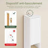SoBuy BZR34-WN Dulap Îngust 20 cm – Coloană WC Salvare Spațiu 180 cm, 2 Uși și 1 Sertar, Alb-Natur
