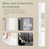SoBuy BZR34-WN Dulap Îngust 20 cm – Coloană WC Salvare Spațiu 180 cm, 2 Uși și 1 Sertar, Alb-Natur