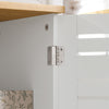 SoBuy BZR41-W Dulap de Baie cu Economie de Spațiu, cu Uși Tip Jaluzea, Rafturi Reglabile din MDF, 60x30x82 cm, Dulap de Depozitare Multifuncțional și Compact