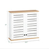 SoBuy BZR42-W Meuble Haut de Salle de Bain avec 2 Portes