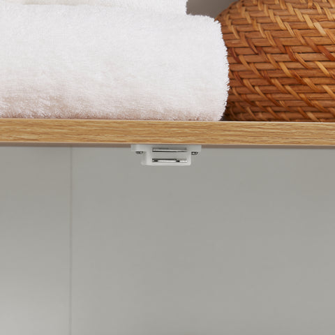 SoBuy Mobilier pentru baie Mobile bucătărie pentru studio mobilă pentru garderobă înaltă coloană BZR44-W