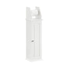 SoBuy BZR53-W Suport Hârtie Igienică Dulap Toaletă Suport Perie WC Mobilier de Baie pe Picior din Lemn, 20x18x79 cm