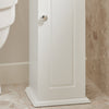 SoBuy BZR53-W Suport Hârtie Igienică Dulap Toaletă Suport Perie WC Mobilier de Baie pe Picior din Lemn, 20x18x79 cm