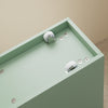 SoBuy BZR54-II-GR Meuble Salle de Bain à Roulettes Vert et Hévéa, 3 Tiroirs et Niche Ouverte, Slim 23cm, 40kg – 65x23x82 cm