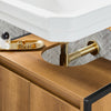 SoBuy BZR63-PF Dulap sub chiuvetă pentru baie cu 2 uși și raft, Mobilier mic de depozitare sub lavoar cu picioare reglabile 60x60x30 cm