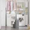 SoBuy BZR66-W Meuble Salle de Bain avec Panier à Linge Amovible, Tiroir et 2 Étagères pour Rangement - Meuble de Rangement Compact Blanc pour Salle de Bain, 66x37x95 cm