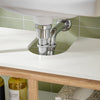 SoBuy BZR78-W Meuble sous-Lavabo, Meuble sous Vasque, Meuble Salle de Bain avec 2 Étages et 2 Portes