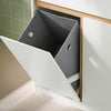 SoBuy BZR79-W Meuble Bas de Salle de Bain avec Bac à Linge Amovible Armoire à Linge Commode