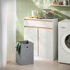 SoBuy BZR79-W Meuble Bas de Salle de Bain avec Bac à Linge Amovible Armoire à Linge Commode