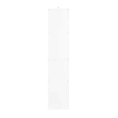 SoBuy BZR80-W Coloană de Baie Salvează Spațiu cu Sertar și Uși, Dulap de Depozitare Baie cu Etajeră Deschisă, Alb 35×33×170 cm