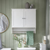 SoBuy BZR84-W Dulap Suspendat de Baie, Dulap de Perete Alb 60 x 30 x 60 cm, Dulap de Baie Sus cu Rafturi Reglabile, Spațiu de Depozitare pentru WC și Articole de Toaletă, Soluție Practică pentru Spații Mici
