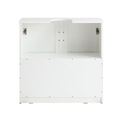 SoBuy BZR86-W Meuble sous-Lavabo, Meuble sous-Vasque à 2 Portes, Meuble sous Évier, Salle de Bain, Placard de Rangement