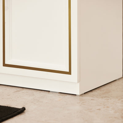 SoBuy BZR86-W Meuble sous-Lavabo, Meuble sous-Vasque à 2 Portes, Meuble sous Évier, Salle de Bain, Placard de Rangement
