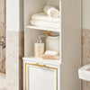 Copia SoBuy Dulap de coloane cu o baie de economisire mobilă ridicată cu pungă alb pliabil alb L40xp38xa170 cm BZR124-W