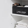 SoBuy Dulap de baie cu economie mobilă înaltă cu 2 dulapuri albe cu coloane albe albă de la colț 34x30x170cm BZR91-W