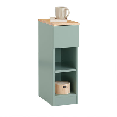 SoBuy FBT111-GR Table de Chevet Table de Nuit Bout de Canapé Table d'Appoint Table Basse avec Tiroir