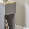 SoBuy FBT111-HGx2 Table de Chevet Étroite Lot de 2 Table d'Appoint Fine avec Tiroir et Étagère Table de Nuit Bout de Canapé Chevet de Lit Rangement pour Salon Gris L 20 x P 35 x H 60 cm