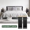SoBuy FBT111-SCHx2 Noptieră Îngustă Set de 2 Măsuțe Laterale Subțiri cu Sertar și Raft Noptieră Canapea Masă de Depozitare pentru Living Negru L 20 x A 35 x H 60 cm