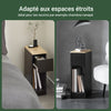SoBuy FBT111-SCHx2 Noptieră Îngustă Set de 2 Măsuțe Laterale Subțiri cu Sertar și Raft Noptieră Canapea Masă de Depozitare pentru Living Negru L 20 x A 35 x H 60 cm
