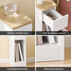 SoBuy FBT111-W Noptieră Îngustă și Subțire cu Sertar și Raft – Măsuță Laterală Canapea Noptieră de Pat – Depozitare pentru Dormitor sau Living Alb L20 x P35 x H60 cm