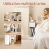 SoBuy FBT111-W Noptieră Îngustă și Subțire cu Sertar și Raft – Măsuță Laterală Canapea Noptieră de Pat – Depozitare pentru Dormitor sau Living Alb L20 x P35 x H60 cm