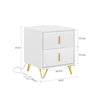 SoBuy FBT115-L-W Noptiera dormitor - Noptiera cu 3 sertare, Masuta de cafea pentru living - Comoda moderna L40 x D40 x H63 cm Alb