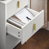 SoBuy FBT115-L-W Noptieră - Noptieră cu 3 sertare, Masă laterală pentru dormitor - Dulap modern de depozitare, alb L40 x P40 x H63 cm