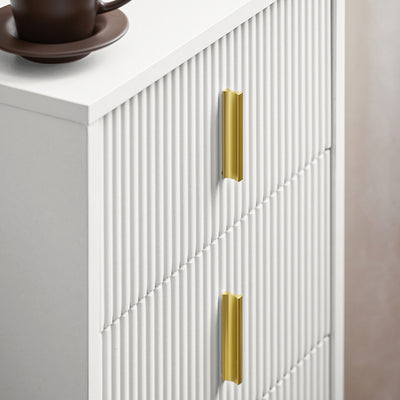 SoBuy FBT115-L-W Noptieră - Noptieră cu 3 sertare, Masă laterală pentru dormitor - Dulap modern de depozitare, alb L40 x P40 x H63 cm