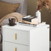 SoBuy FBT115-L-W Noptieră - Noptieră cu 3 sertare, Masă laterală pentru dormitor - Dulap modern de depozitare, alb L40 x P40 x H63 cm