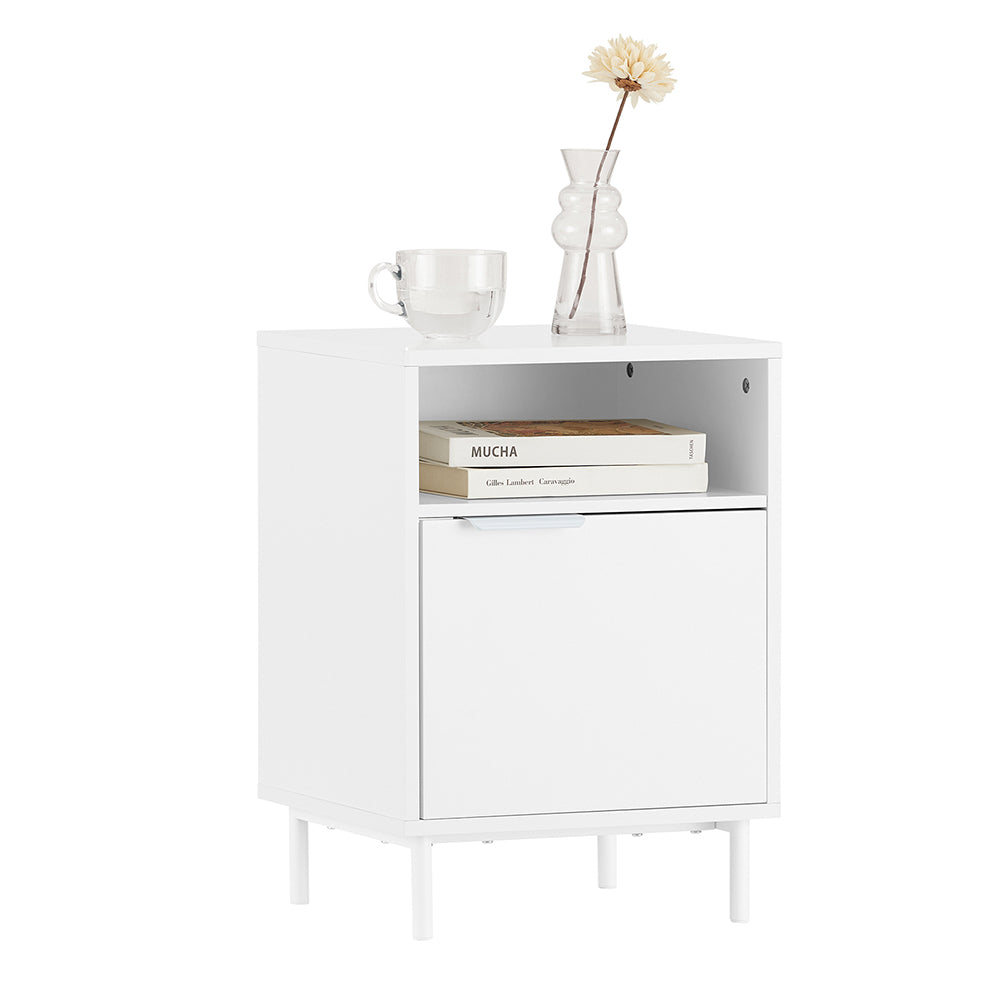 SoBuy FBT124-W Table de Chevet, Table de Nuit, Table d'Appoint, Bout de Canapé
