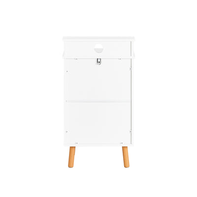SoBuy FBT125-W Noptieră, Noptieră, Masă laterală, Masuță de cafea cu 1 raft, 2 sertare și 1 compartiment deschis