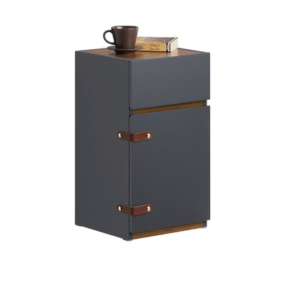 SoBuy FBT146-DG Table de Chevet Bout de Canapé Table de Nuit Table d'Appoint Table Basse avec 1 Tiroir et 1
